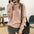 Multicolor basic loose and thin V-neck sweater