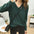 Multicolor basic loose and thin V-neck sweater