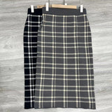 Plaid Pattern Cover Hip Knit Skirt