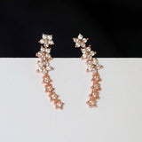 Sweet and lovely personality diamond star earrings