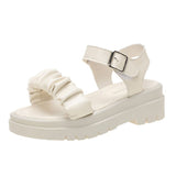Ankle Buckle Thick Soled Sandals