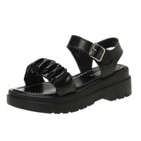 Ankle Buckle Thick Soled Sandals