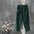 Harem Cotton Linen Elastic-Waist Casual Cropped Pants