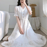 Retro Temperament Small Fragrant White Dress