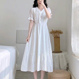 Retro Temperament Small Fragrant White Dress