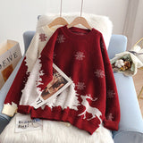Vintage Christmas Jacquard Knitted Sweater