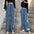 High Rise Straight Leg Casual Jeans