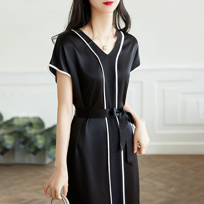 Elegant High-Grade Satin French Dress