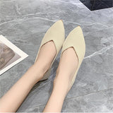 Casual Pointed Toe Flat Peas Shoes