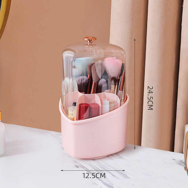 Makeup Brush Storage Bucket Dustproof Rotatable