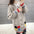 V-Neck Color Block Pockets Knitted Cardigan