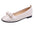 Lovely and delicate bow diamond square toe flat shoes