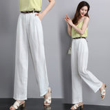 Solid Color Straight Leg Baggy Pants
