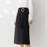 Slimming Mid-Length High Waist Figure Flattering Sheath Skirt