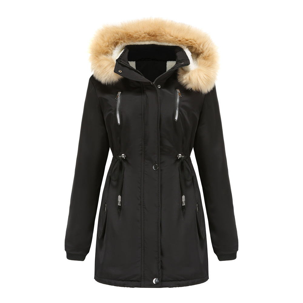 Fleece Lined Hooded Winter Coat