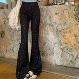 Slightly Flared High Waist Drooping Casual Pants