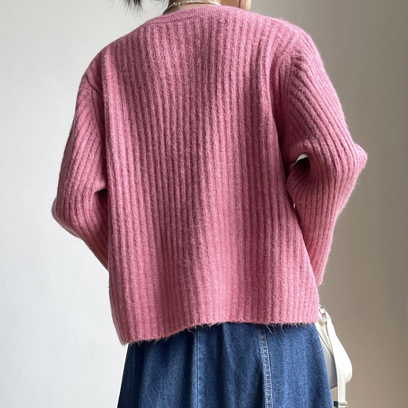 Solid Colour Pit Stripe Sweater