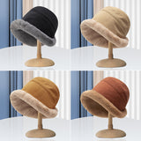 Wool Lining Wide Brimmed Bucket Hat
