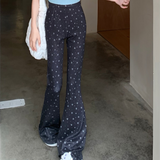 Slightly Flared High Waist Drooping Casual Pants