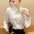 Pointed Collar Satin Elegant Shirt