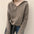 Loose and versatile women's v-neck knitted top