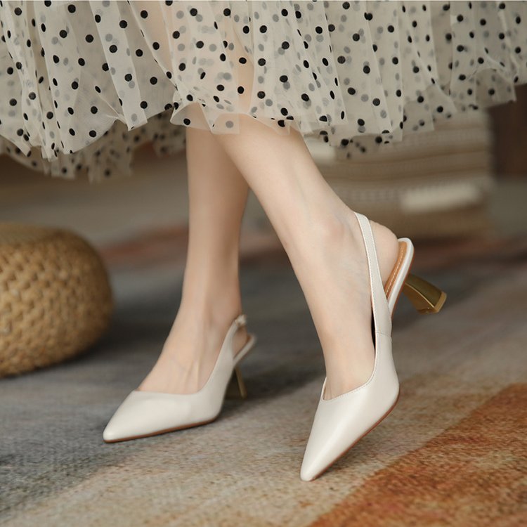 Buckle Pointed Toe High Heeled Shoes