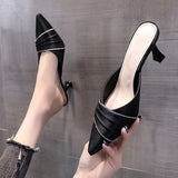 Fashion Pointed High Heel Slippers