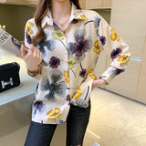 Floral Printed Long Sleeve Casual Shirt