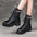 Platform Mid Heeled Combat Boots