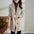 Lapel Collar Mid Length Woolen Coat