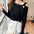 Cold Shoulder Solid Color Knitted Sweater